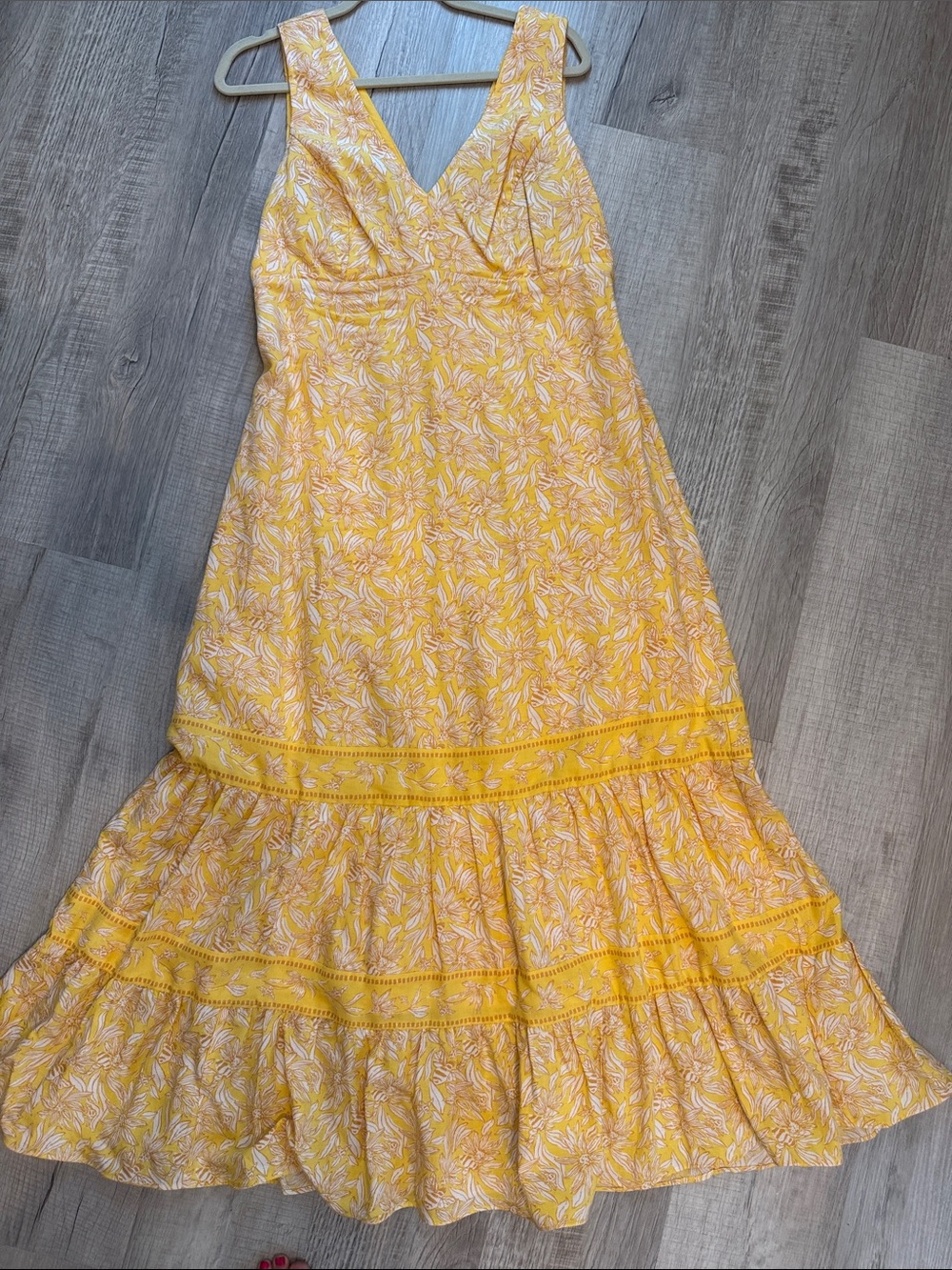 Lilly Pulitzer Avlyn Honeycomb Hideaway Linen Yellow Floral Maxi Dress